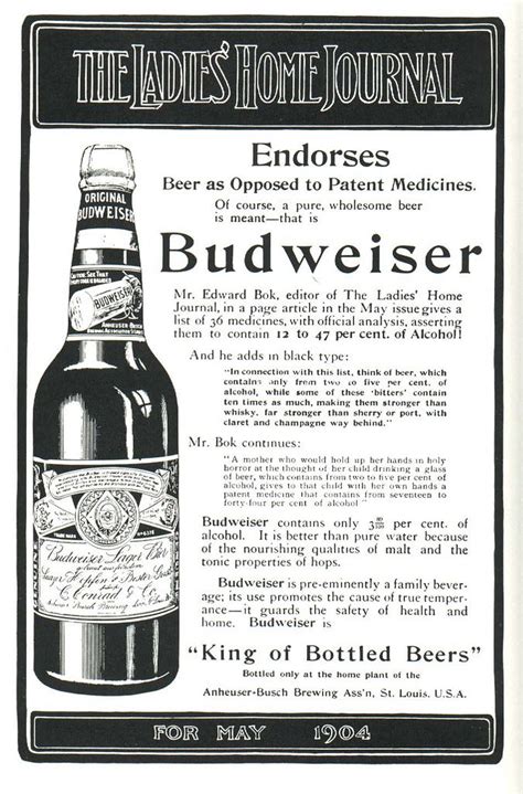 Patent Medicine Endorses Beer As Opposed To Patent Medicines