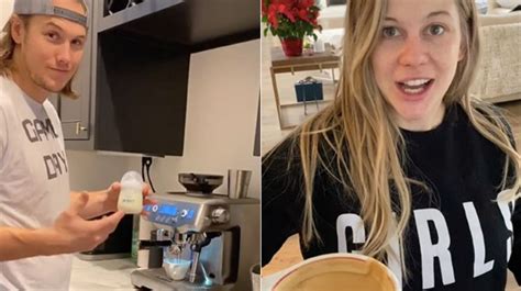 Shawn Johnson And Andrew East Drink Breast Milk Cappuccino In Instagram