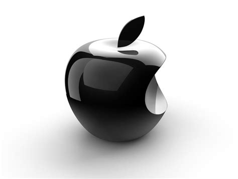 An Apple Logo Is Shown In Black And White