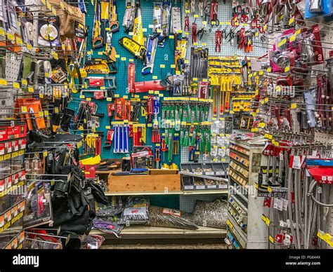 Product Display In A Hardware Store Stock Photo Alamy