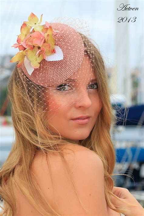Tocado Rosa Nude Con Flores Facinator Hats Fascinator Accesories
