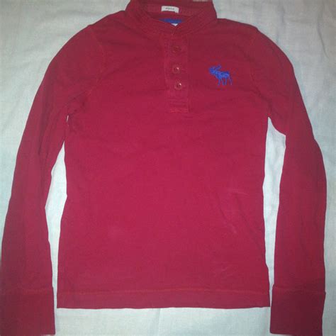 Abercrombie And Fitch Vintage Red Long Sleeve T Shirt Size Small Etsy Uk