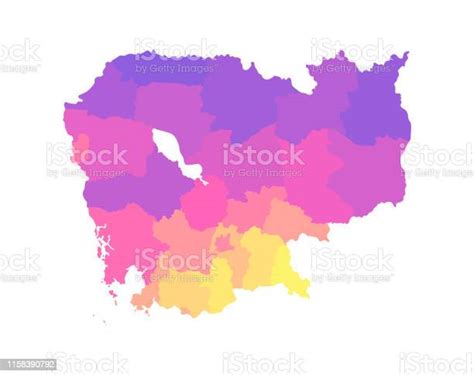 Vector Isolated Illustration Of Simplified Administrative Map Of