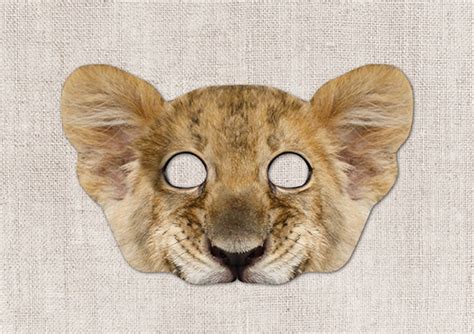 Lion Cub Printable Mask Simba Photo Real Mask Halloween Etsy Ireland