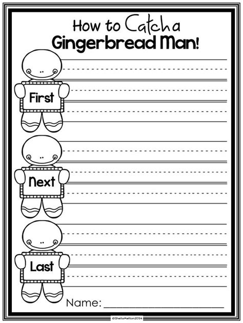 How To Catch A Gingerbread Man Freebie Kindergarten Writing First