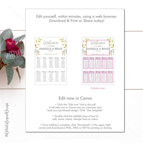 Welcome Please Find Your Seat Editable Wedding Seating Chart Etsy