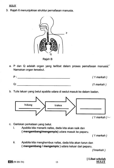 Soalan Pertengahan Tahun Sains Tahun 4