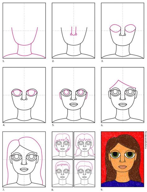 Step By Step Instructions On How To Draw Peoples Faces In Different