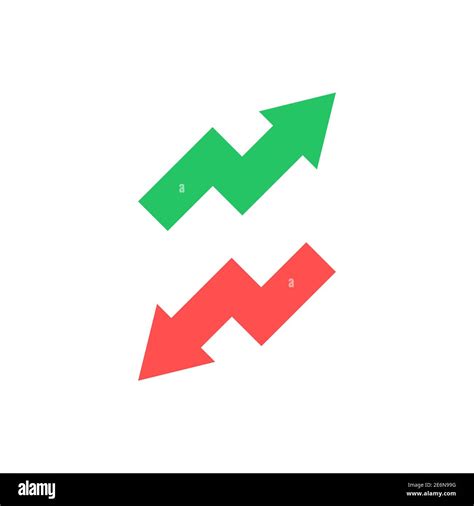 Rissing And Falling Arrow Icon Business Concept Increase And Decrease