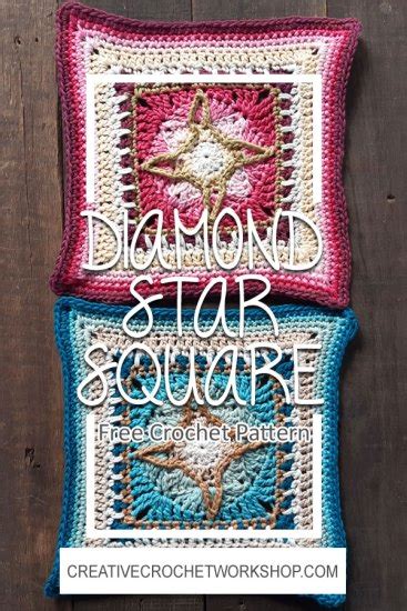Diamond Star Crochet Square Joanita Theron Designs