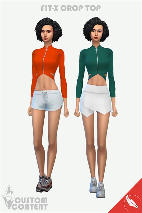 The Sims 4 Sports Top Cc Fit X Crop Top