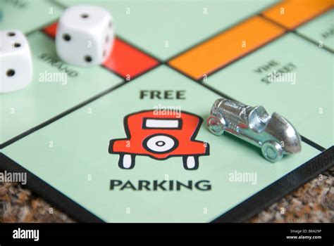 Free Parking On A Monopoly Board Game Stock Photo Alamy
