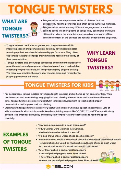 Tongue Twisters Fun And Useful Pronunciation Tools 7esl