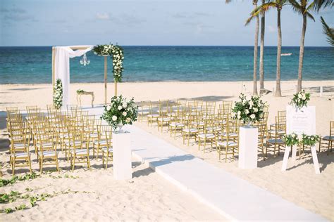White And Gold Elegant Beach Wedding Ceremony Wedding Beach Ceremony