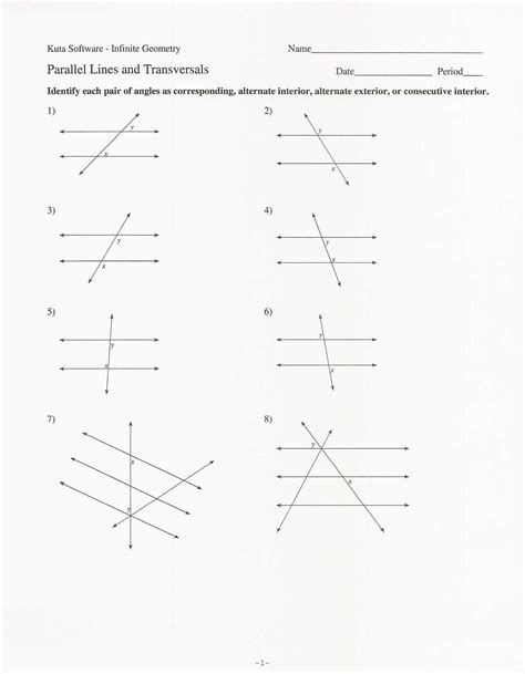 Parallel Lines And Transversals Practice Worksheet Worksheets For All My Xxx Hot Girl