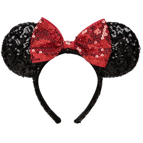 Disney Minnie Ear Headband Minnie Mouse Black Sequin