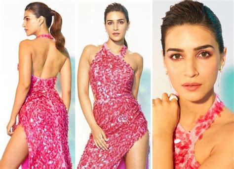 Kriti Sanon Has A Sequin Moment In Stunning Pink Gown With Thigh High Slit For Gq Awards 2022