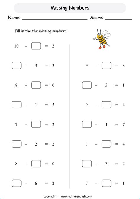 Encourage your child to apply the concept repeatedly wide range of subtraction topics: Printable primary math worksheet for math grades 1 to 6 ...