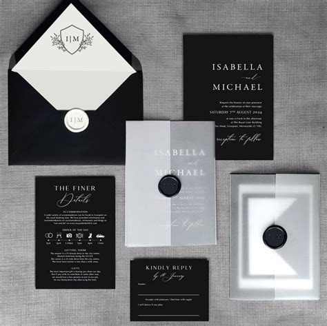 Black And White Wedding Invitation By Feel Good Wedding Invitations In