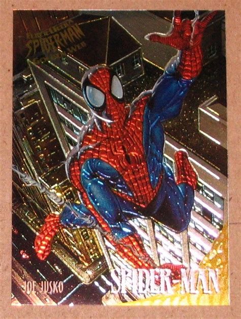 Spider Man Fleer Ultra 1995 Golden Web Card 7 Spider Man Vg