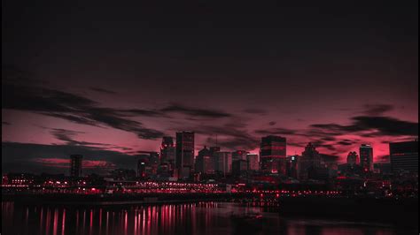 Wallpaper Building Cityscape Night River Clouds Sunset 2208x1242