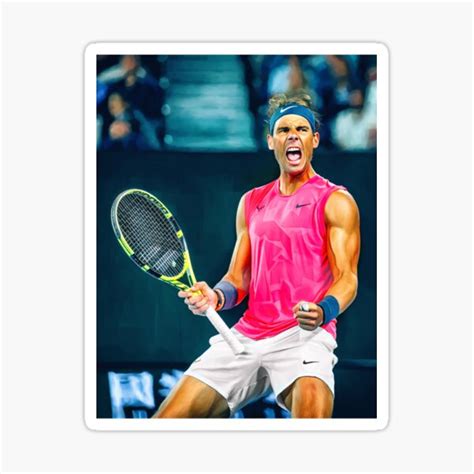 Rafa Nadal At Australian Open Digital Artwork Print Tennis Fan Art
