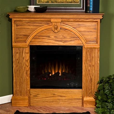 Turin Golden Oak Electric Corner Fireplace Free Shipping Today