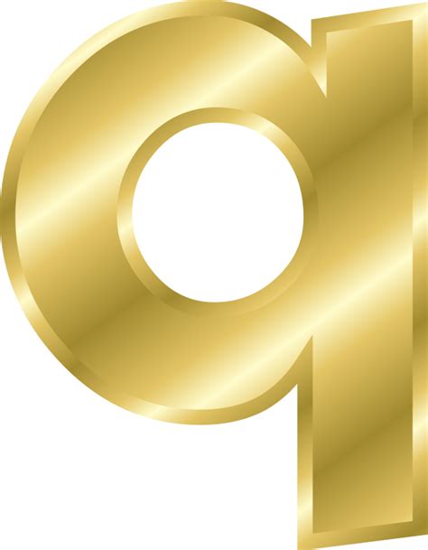 Clipart Effect Letters Alphabet Gold