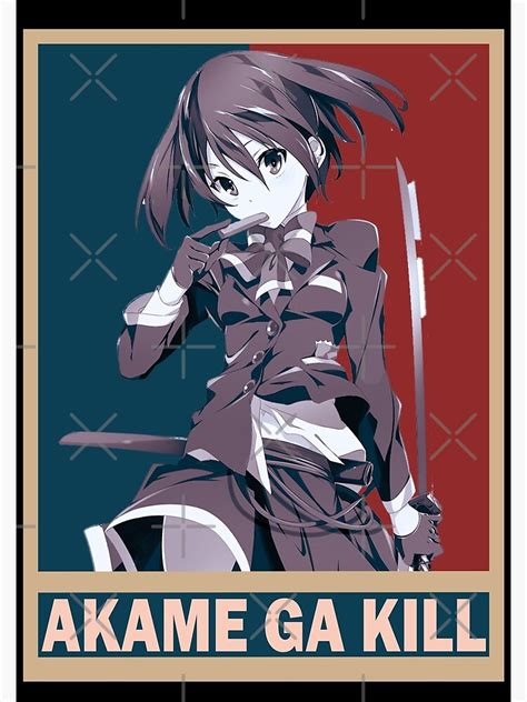 Kurome Akame Ga Kill Akame Ga Kiru Vintage Vector Anime Design Canvas