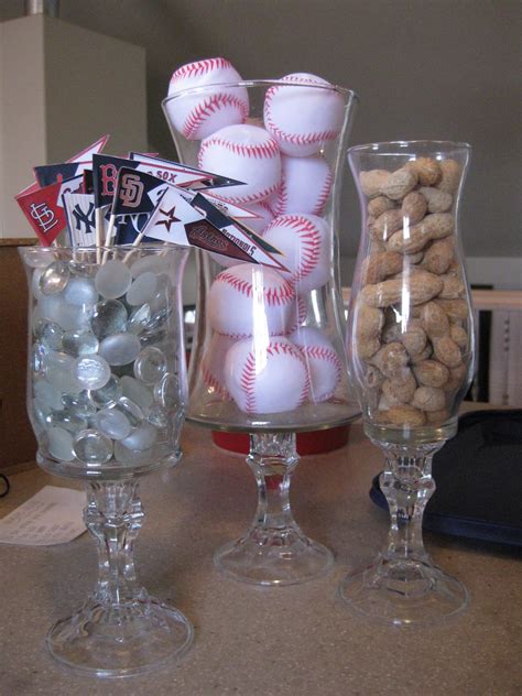 Baseball baby shower welcome sign size 24x18, 36x24 and 48x36, baseball decor, baby shower banner, sports baby shower decoration, gender reveal backdrop, baseball theme, handmade party supply poster 5.0 out of 5 stars 1 You MADE That???: Baseball Centerpiece