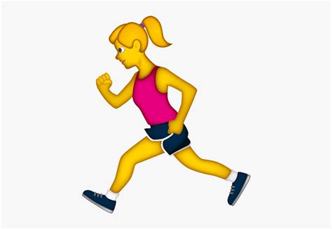 Woman Run Emoji Png Transparent Png Kindpng