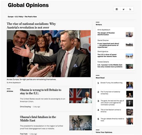 The Washington Post Begins Global Expansion Of Opinions The