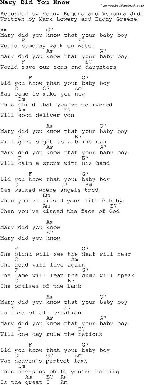 Mary Did You Know Lyrics Printable Printable Word Searches