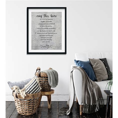 Home Quote Printable Housewarming T May This Home Poem Etsy