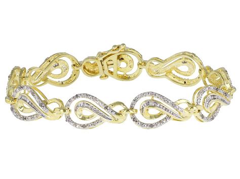 Emuloustm 50ctw Round Diamond 14k Yellow Gold Over Brass Bracelet