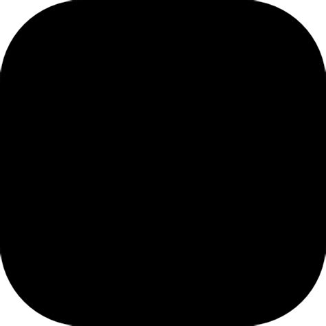 Black Rounded Shape Shapes Square Dark Cool Icons Squares Icon