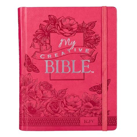 Bright Pink Faux Leather Hardcover Kjv My Creative Bible Kjv Bibles