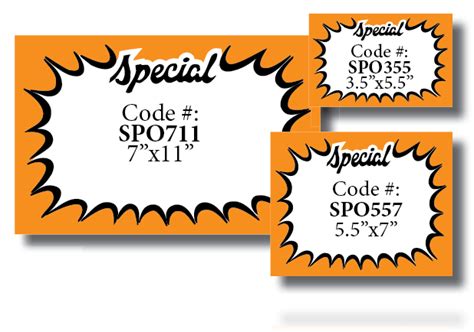 Special Starburst Shelf Signs 7w X 55h 100 Signs — Screengemsinc