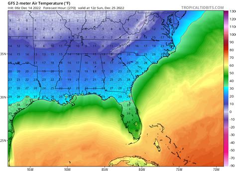 Mike S Weather Page On Twitter Christmas Morning Temps Gfs Still Showing A Big Arctic Blast