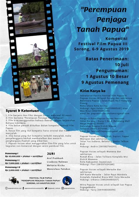 Festival Film Papua Iii “perempuan Penjaga Tanah Papua” Papuan Voices