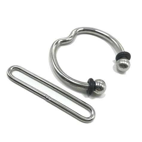 Men Metal Stainless Steel Ring Scrotum Ball Penis Stretcher Enhancer Adjustable Ebay