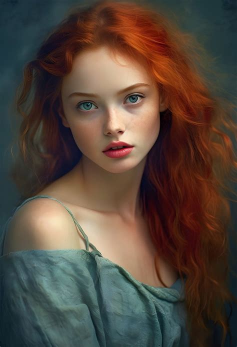 download ai generated woman redhead royalty free stock illustration image pixabay