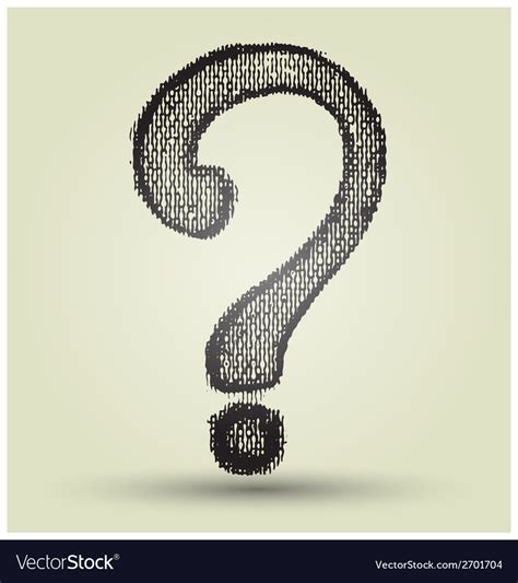 Question Mark Drawing Royalty Free Vector Image