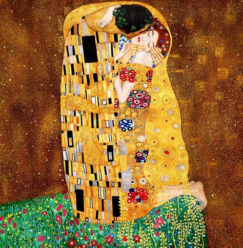 Gustav Klimt The Kiss 90x90 Cm Reproduction Oil Painting Museum Quality Reproduction Paintings