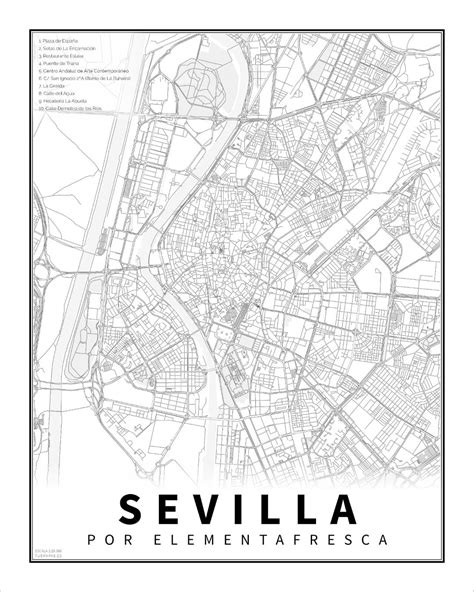 40x50sevillaelementafresca001 Mapa Callejero Mapas Mapas Antiguos