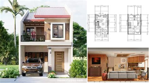 Ukuran 5x12 denah rumah 2 lantai mungil. Desain dan Denah Rumah 2 Lantai Mungil Tapi Tampil Modern ...