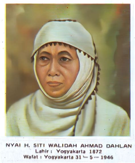 Nyai H Siti Walidah Ahmad Dahlan Tokoh Sejarah Sejarah Gambar