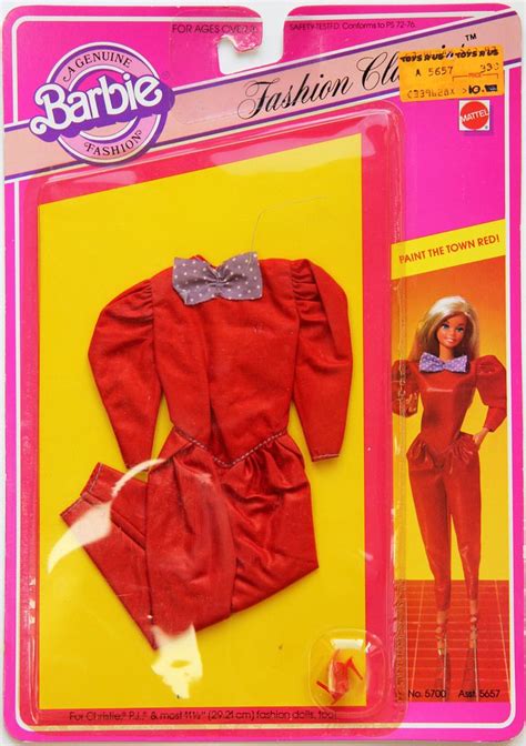 Barbie Fashion Classics 1982 5700 Paint The Town Red Barbie Abiti Bambole