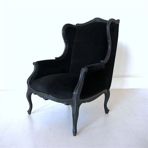 These black chair are trendy and can fit into every decoration style. Black French Wingback Chair By Out There Interiors ...