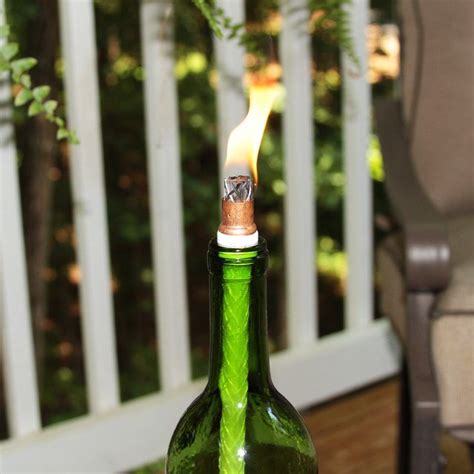How To Make A Wine Bottle Tiki Torch Ehow Wine Bottle Tiki Wine
